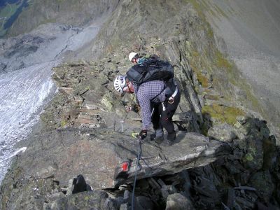 017-Abstieg vom Gipfel ueber den Rinnenspitzsteig